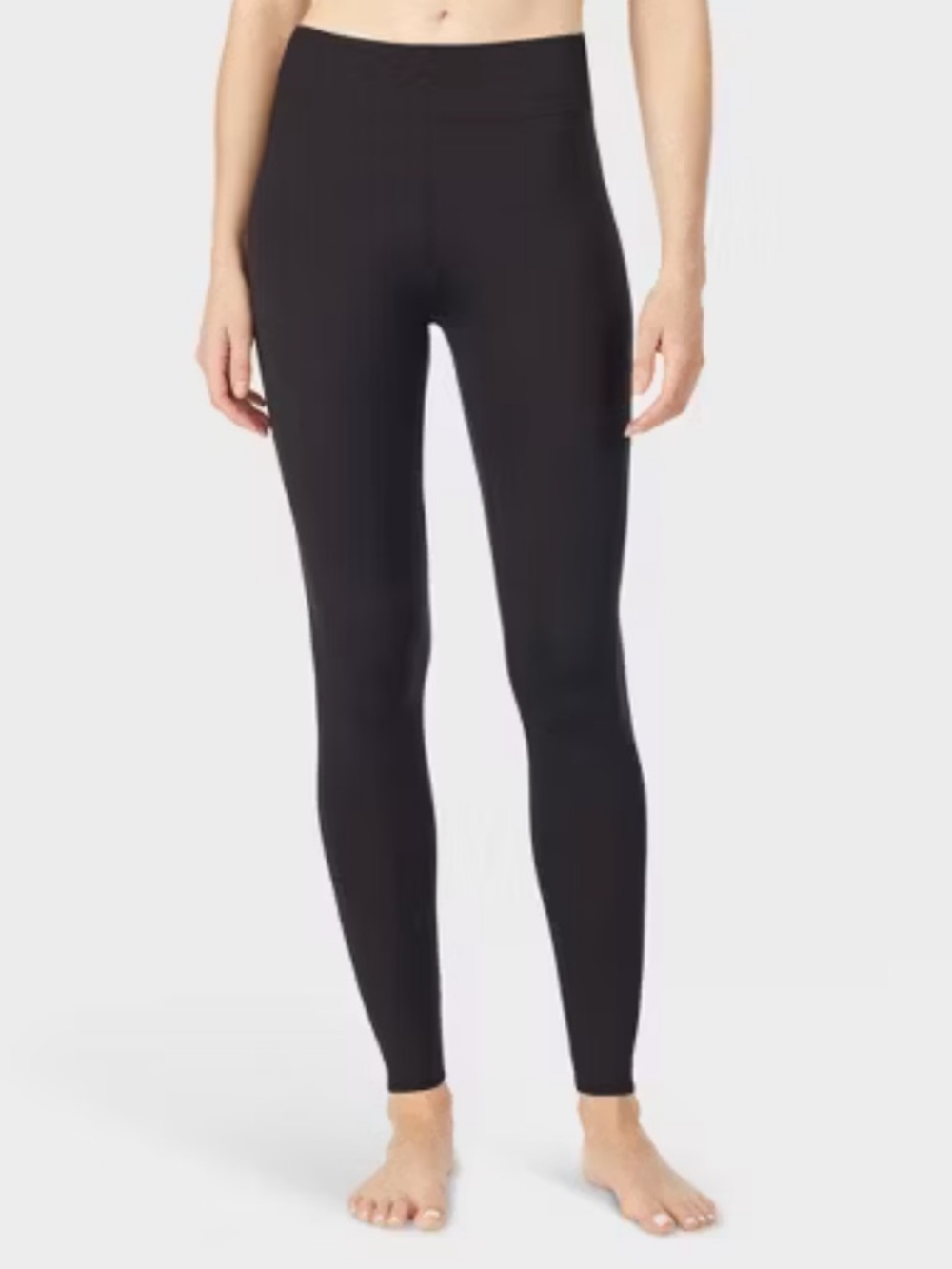 Set/2 Warm Essentials by Cuddl Duds Black Active Thermal Leggings